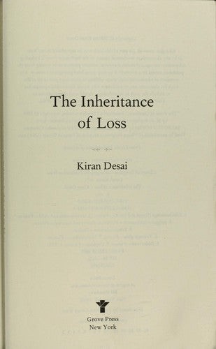 The Inheritance of Loss by Kiran Desai Cover